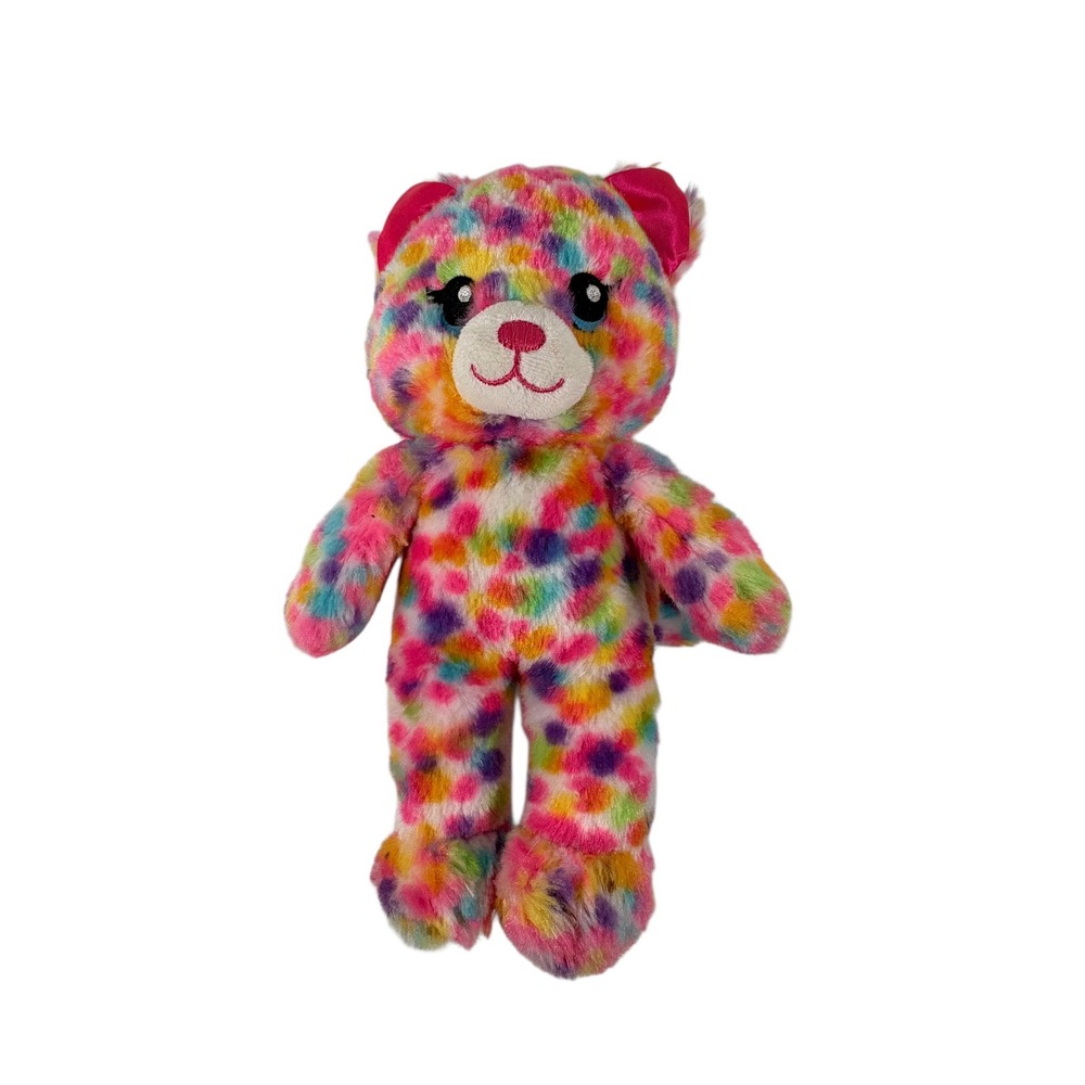 Build-A-Bear Smallfrys Cat Kids 8in Rainbow Leopard Print Excellent Plush Toy